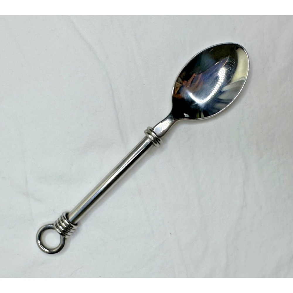 pier 1 imports spoon Stainless flatware 18/8 Rope Ring Wrapped 6 1/2 in MOD